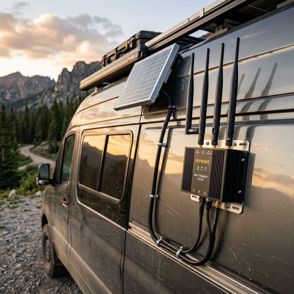 Solar panel for wifi router