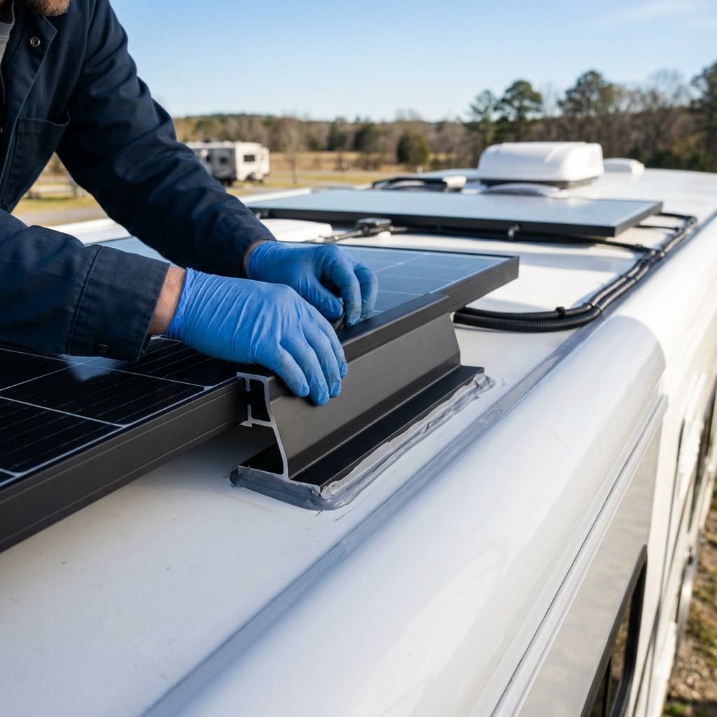 How to mount RV solar panels without drilling! - RVtravel