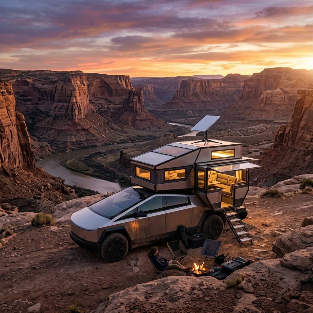 CyberLandr Turns Your Cybertruck into an RV with Starlink - Not a Tesla App