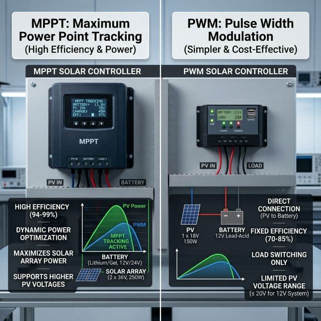 MPPT vs. PWM Solar Charge Controllers