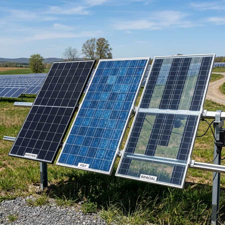 The Technical Comparison of Monocrystalline, Polycrystalline, and Bifacial Solar Panels