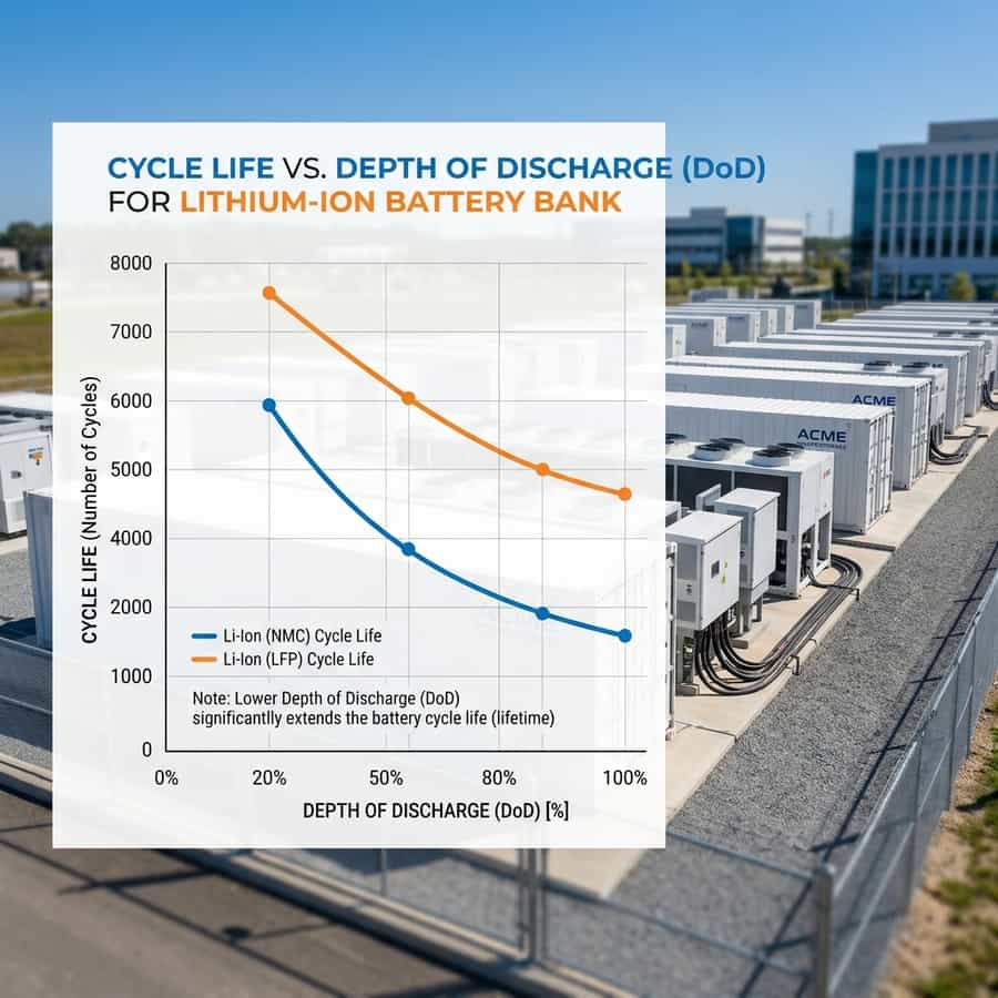 The Impact of Depth of Discharge (DOD) on LiFePO4 Cycle Life and ROI