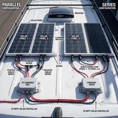Parallel vs. Series Wiring for RV Solar Arrays: Real-World Shading Yields