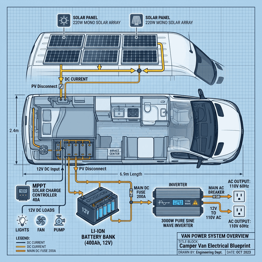 Technical Sizing Analysis of Solar Photovoltaic Power System in RV Design